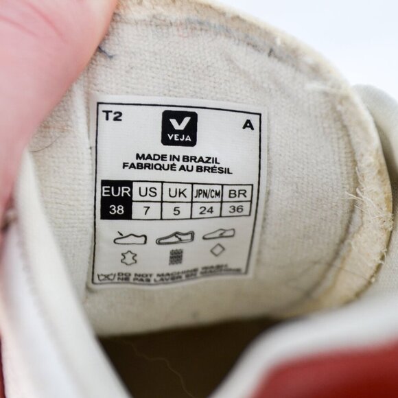 Veja Campo Chromefree Sneakers Extra White Rouille Leather Women's US 7 EU 38 - Picture 9 of 9